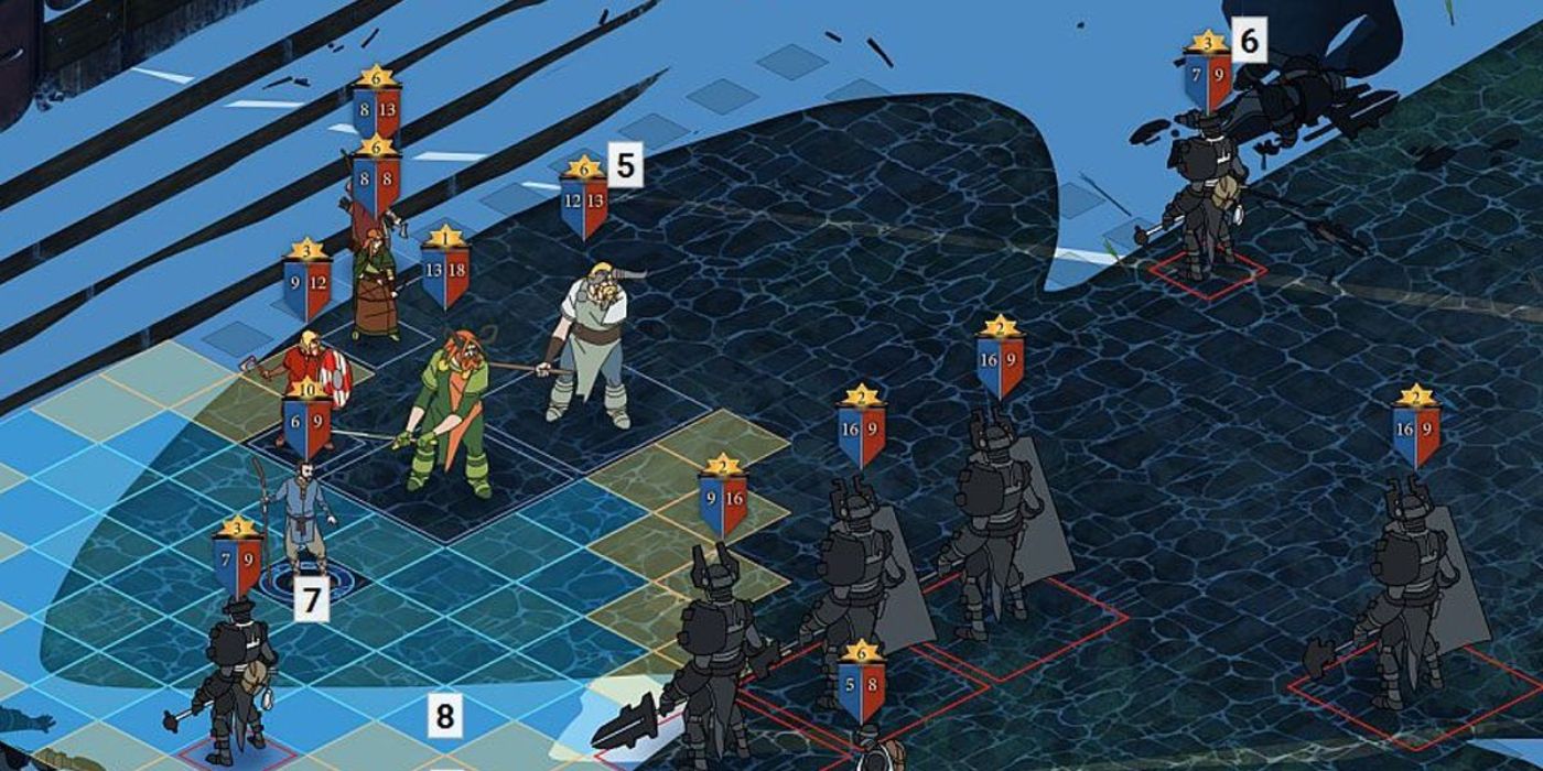 The Banner Saga combat against Dredge