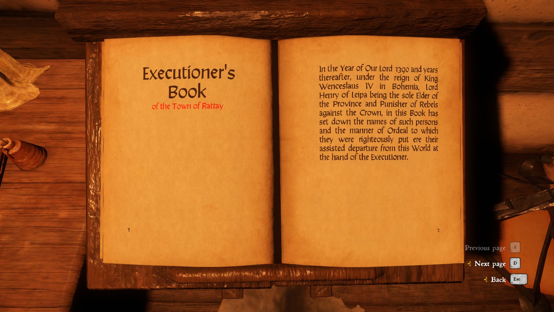 The Executioner's Book In Kingdom Come Deliverance