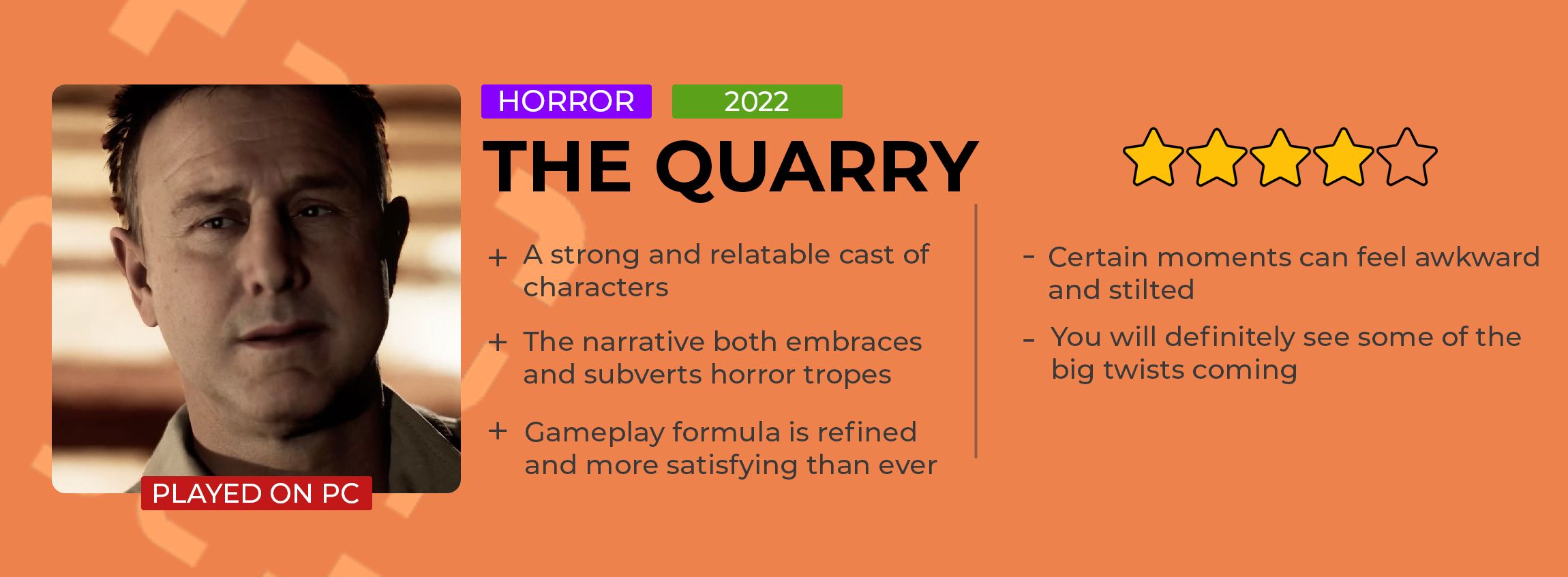 The Quarry Review: Hackett's Quarry? You Barely Know Me!