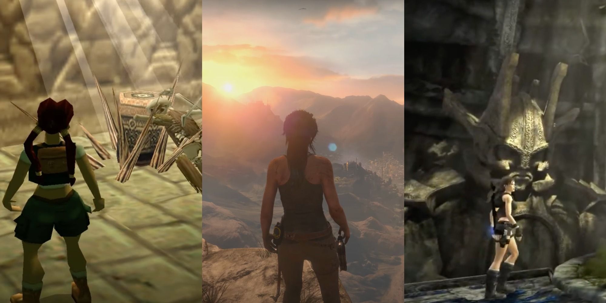 Lara in Kambodscha Tomb Raider Last Revelation, Lara in Syrien Aufstieg des Tomb Raider, Lara in Thailand Tomb Raider Underworld
