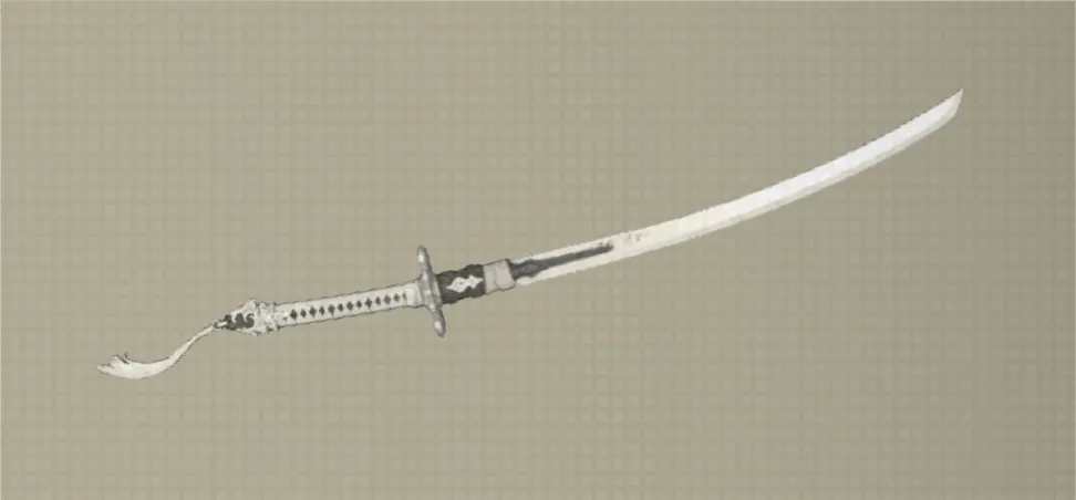 Close up of Virtuous Contract sword from menu in Nier Automata