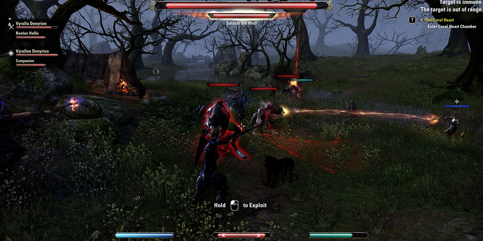 Elder Scrolls Online Fighting Salazar The Wolf at Wolf's Camp