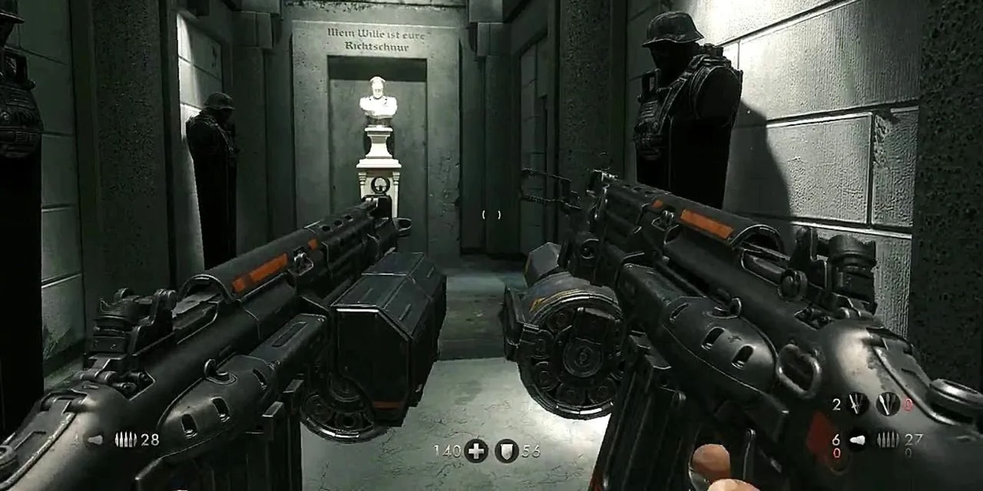 Wolfenstein The New Order Screenshot Of Dual-wield Assault Rifles
