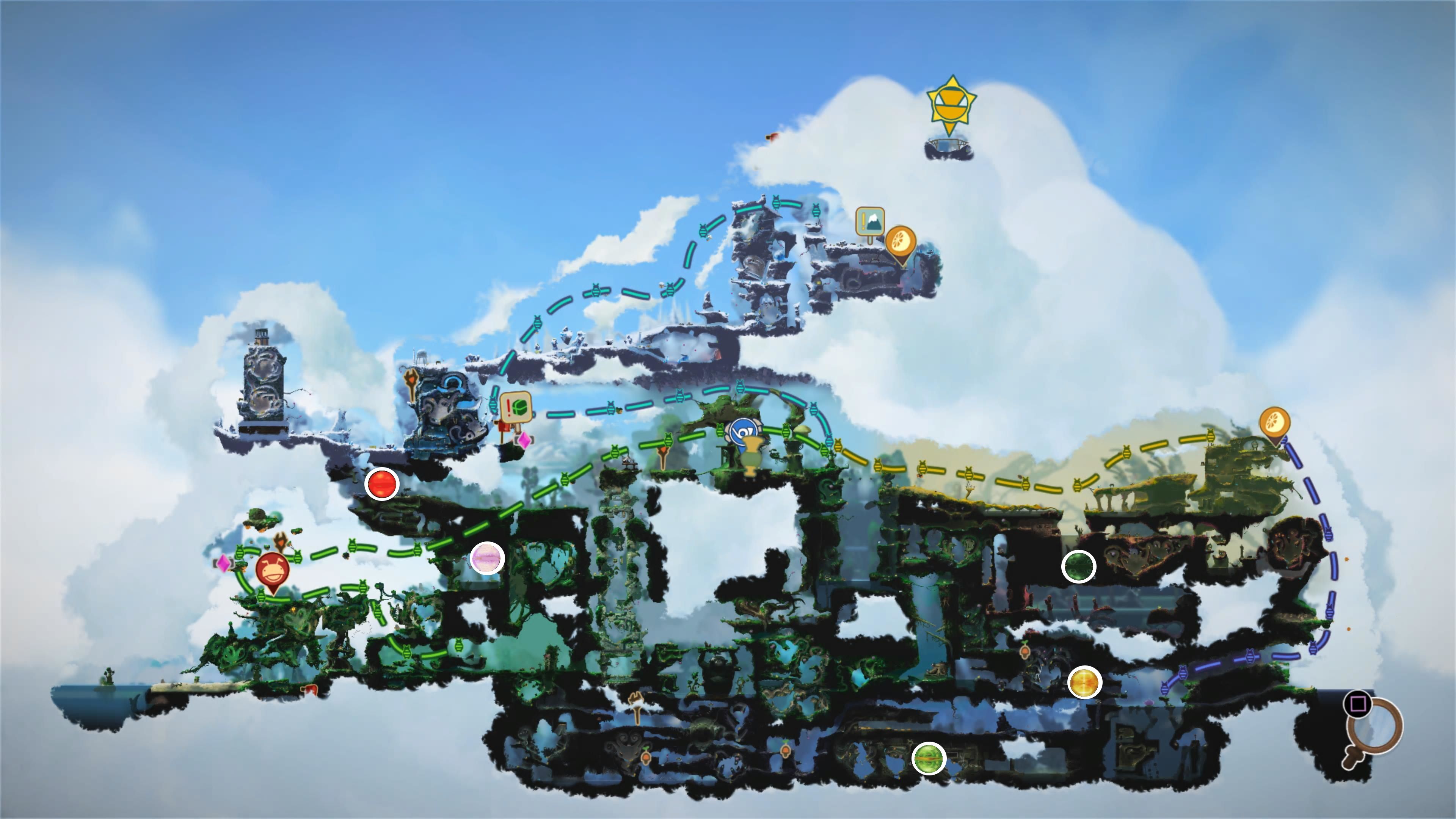 Yoku's Island Express, Bauble location on the map