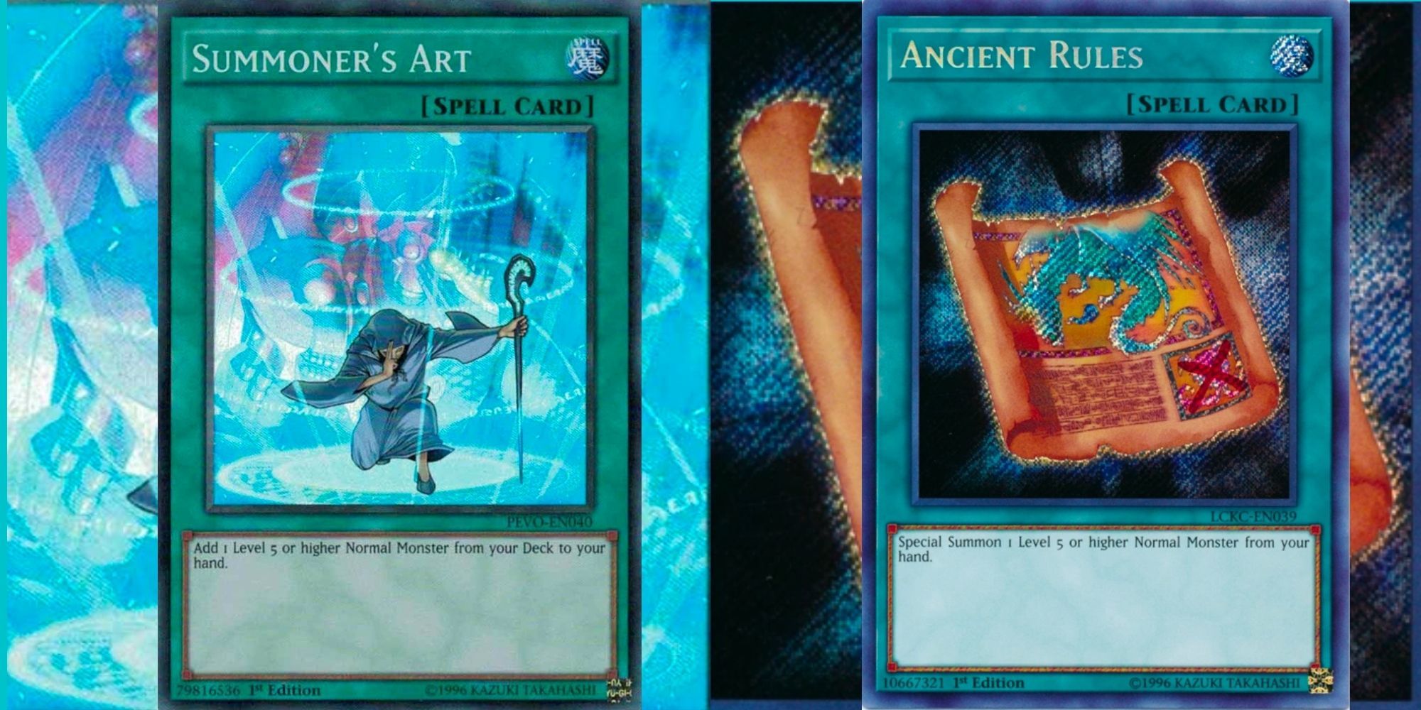 Summoner's Art and Ancient Rules cards in Yu-Gi-Oh