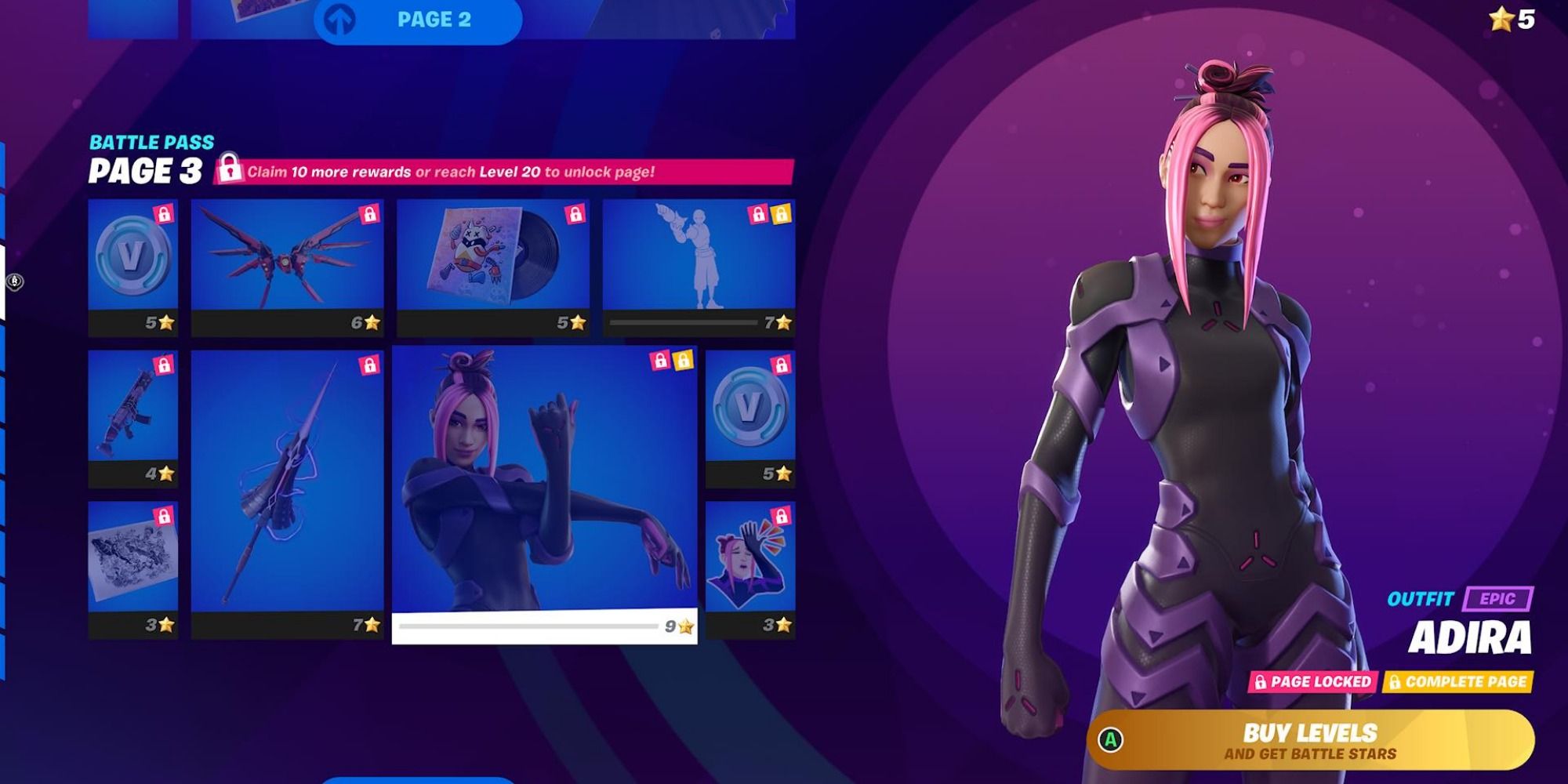 adira skin battle pass fortnite