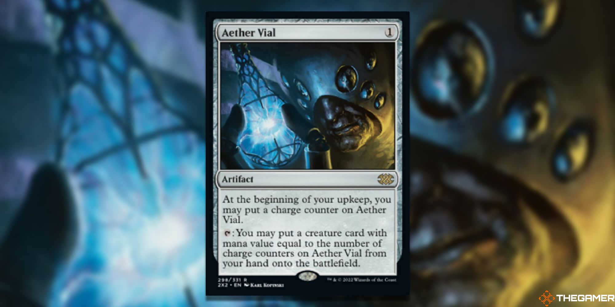 Magic: The Gathering Aether Vial full card with background