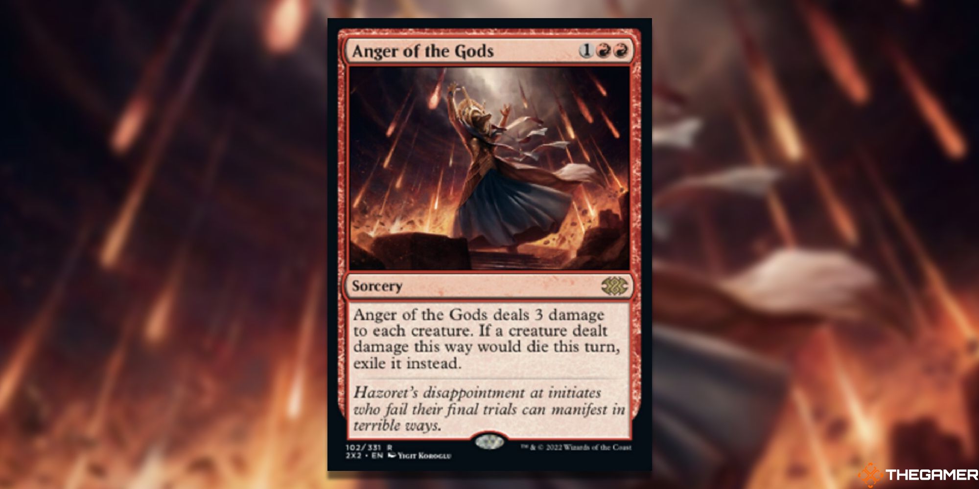 Magic: The Gathering Anger of the Gods full card with background