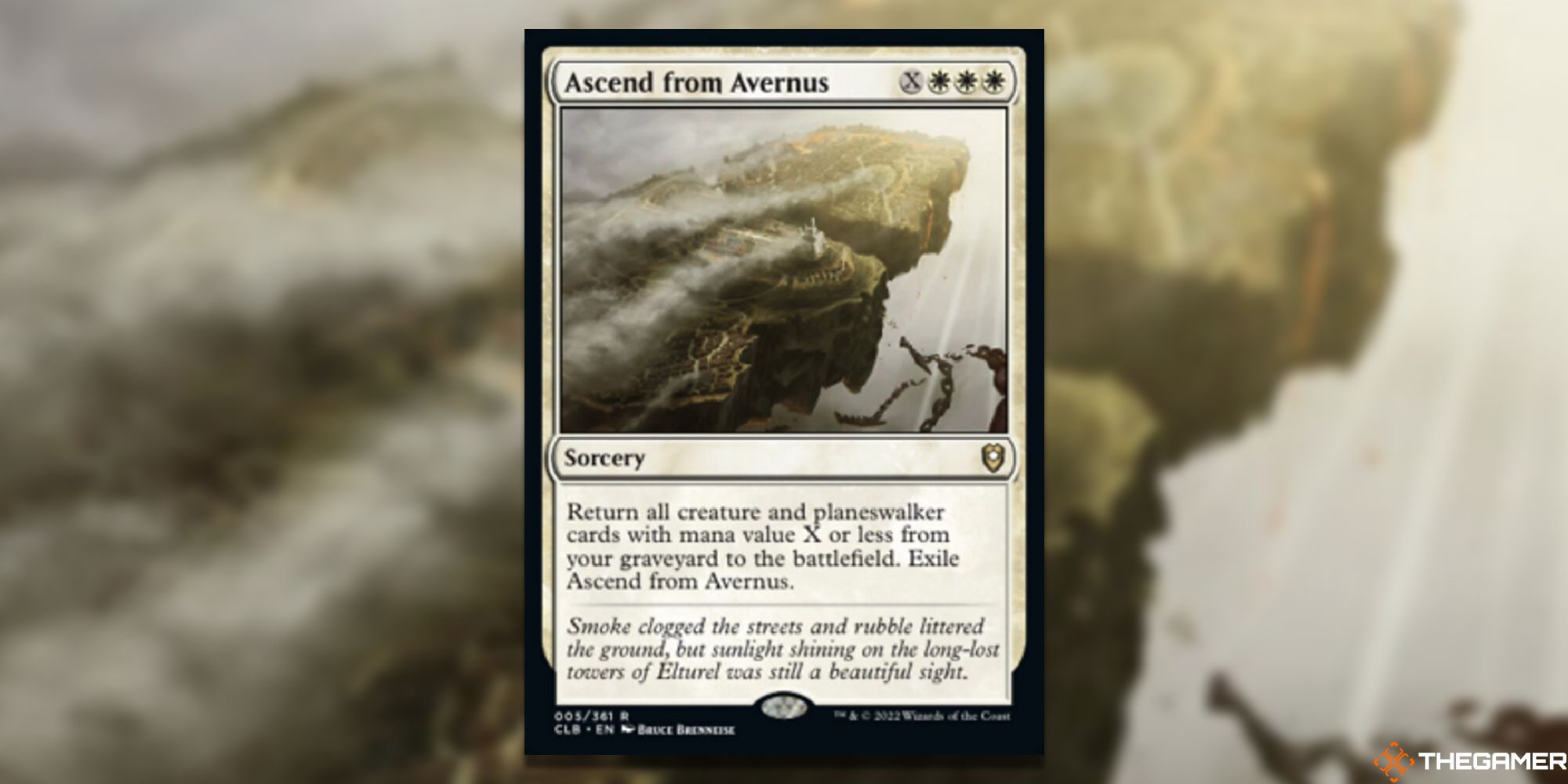 Magic: The Gathering Ascend from Avernus full card with background