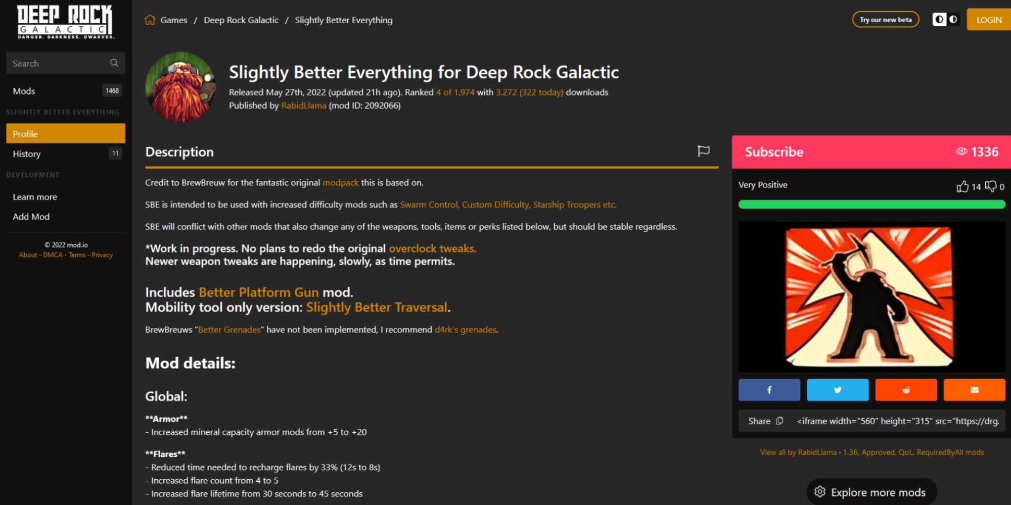 better everything Deep Rock Galactic Mod