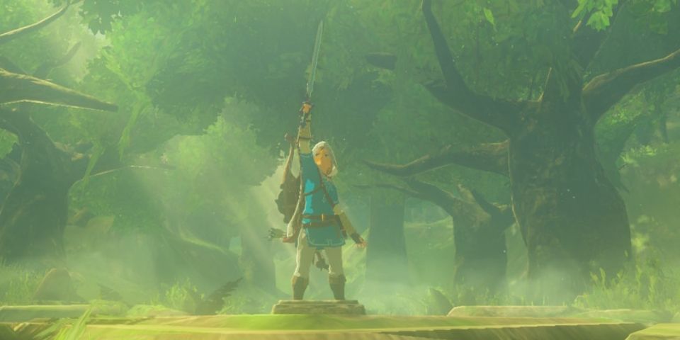 breath of the wild link freeing master sword