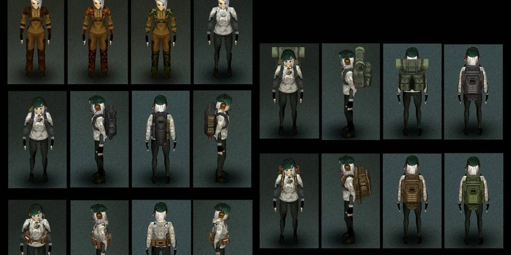 Project Zomboid Brita's Armor Pack showing some of the new types of armor and backpacks
