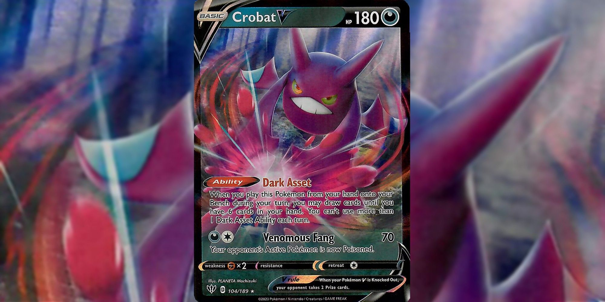 Crobat V card with blurred background