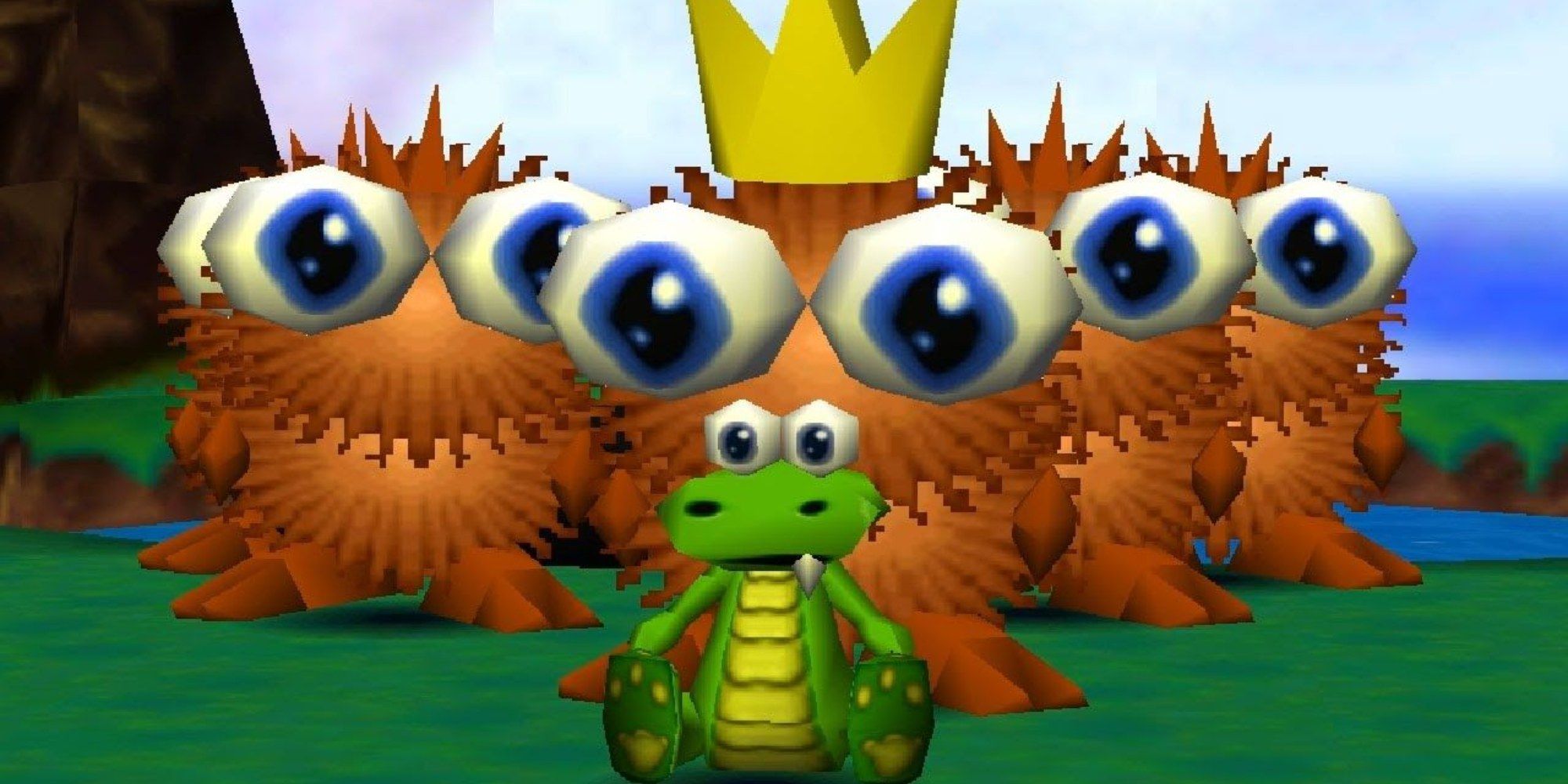 Screenshot from the PS1 game Croc's Intro.