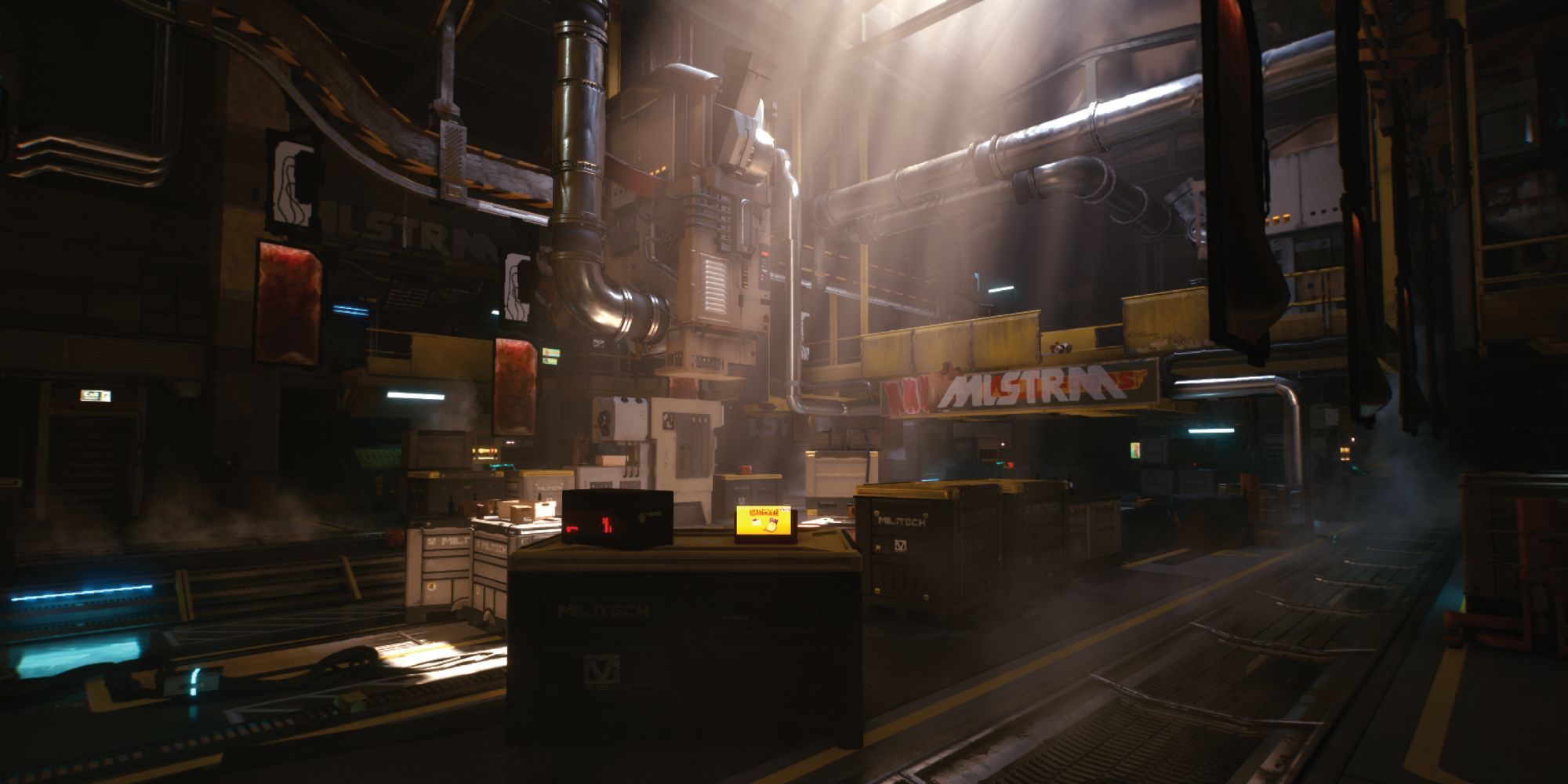 A factory in Cyberpunk 2077