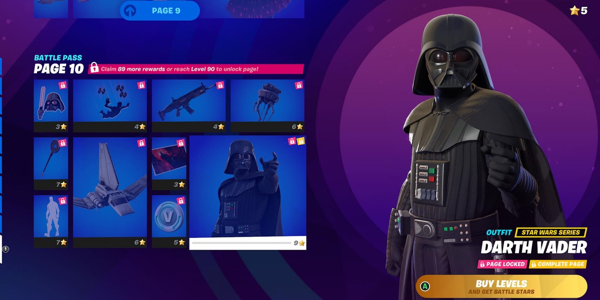 darth vader battle pass skin fortnite