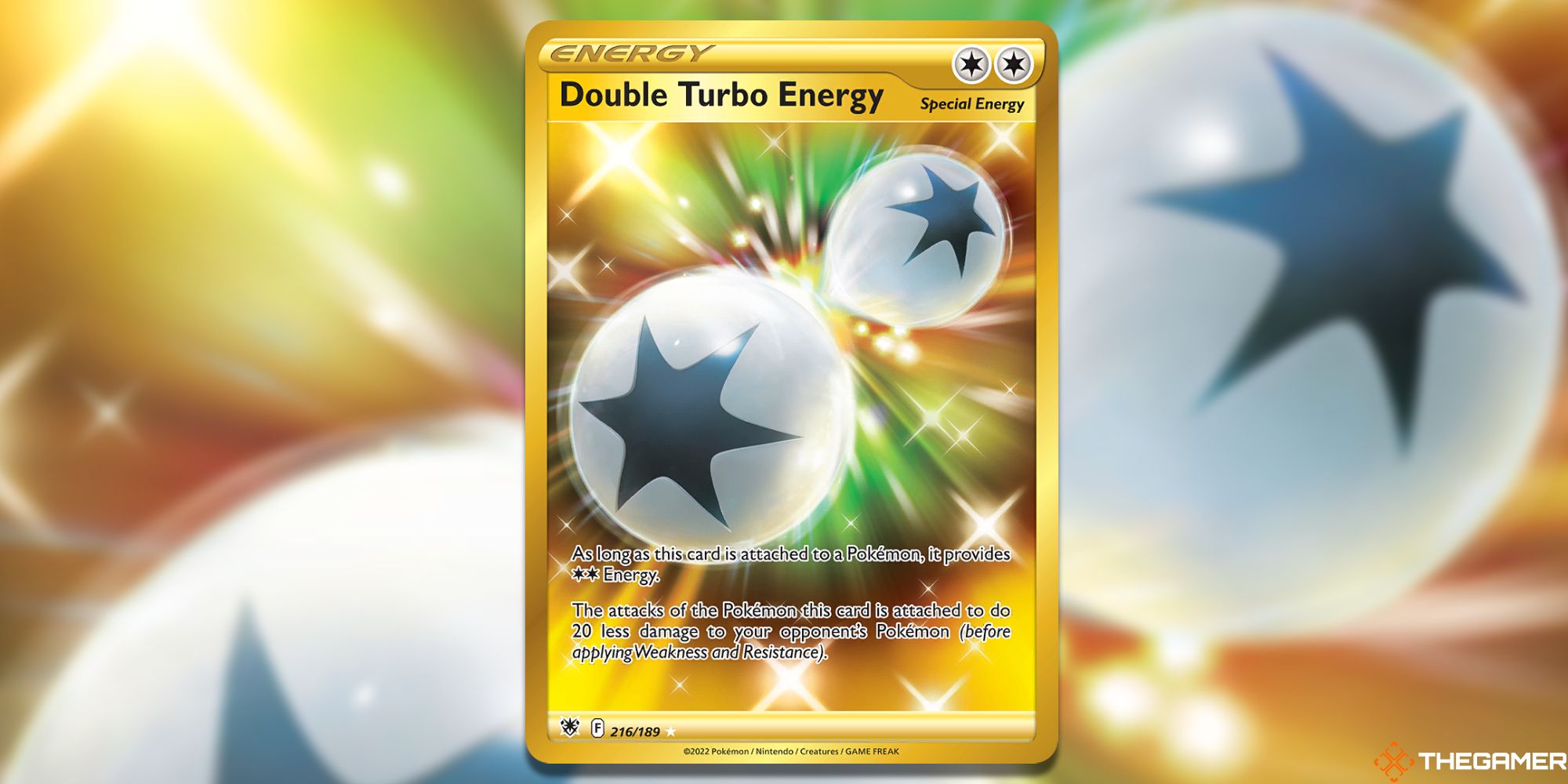 Double Turbo Energy Card From Pokemon TCG