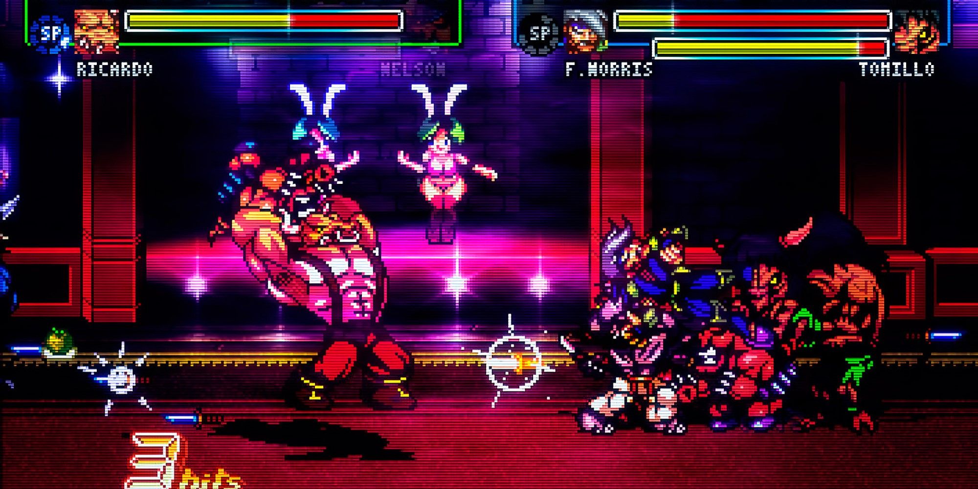 fight n rage, Ricardo brawls with characters