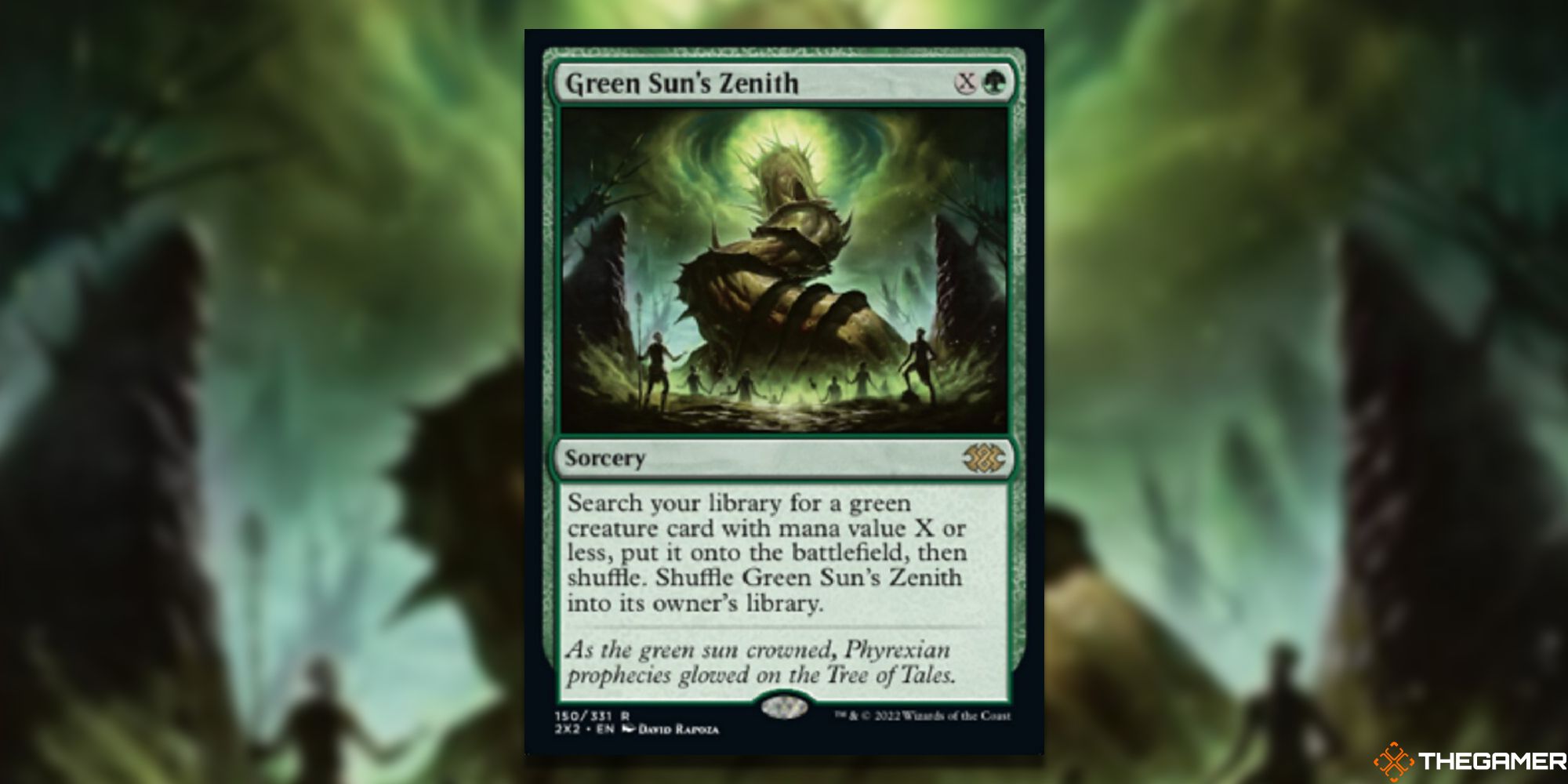Magic: The Gathering Green Sun's Zenith full card with background