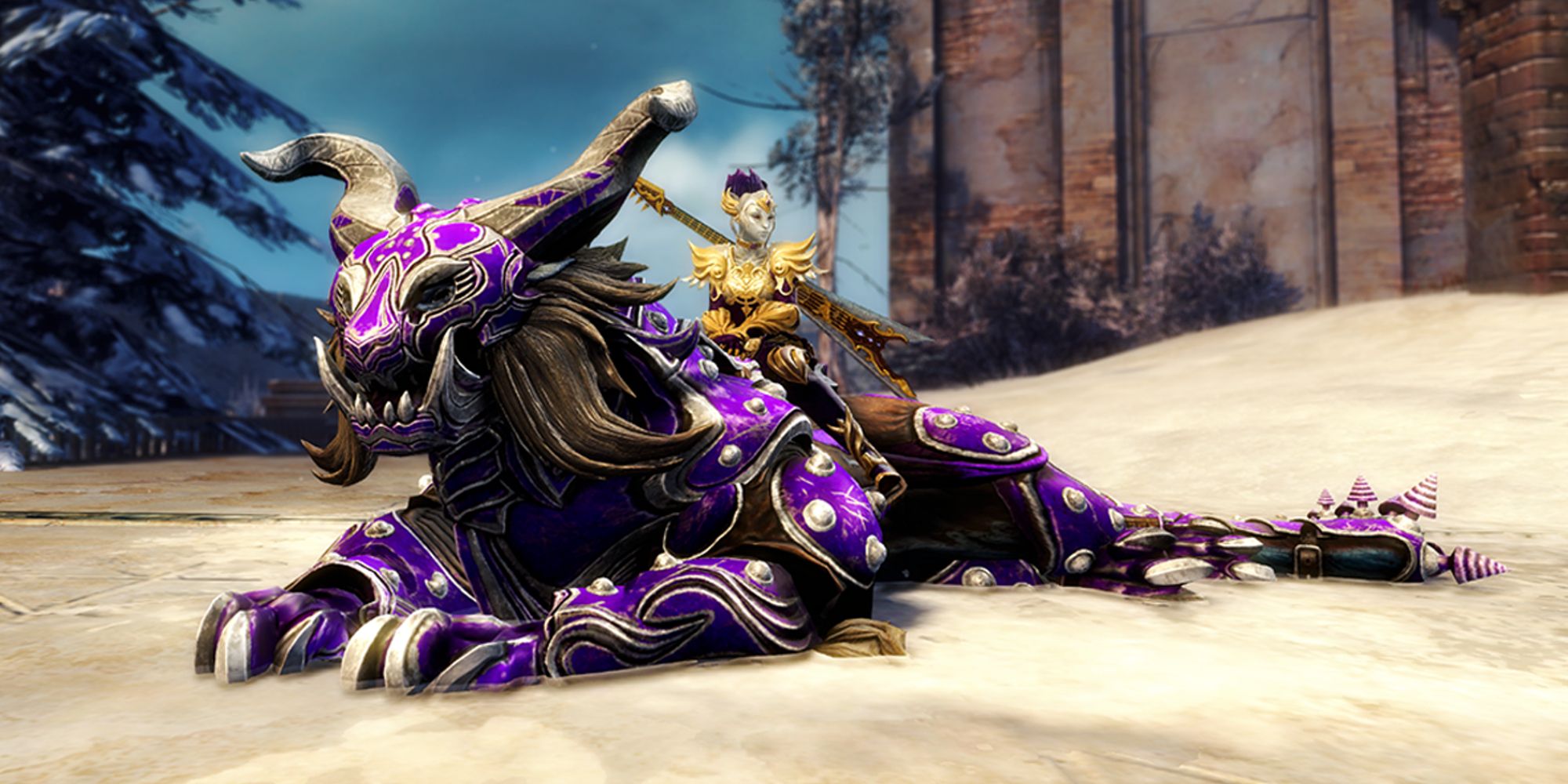 player sitting on the warclaw mount