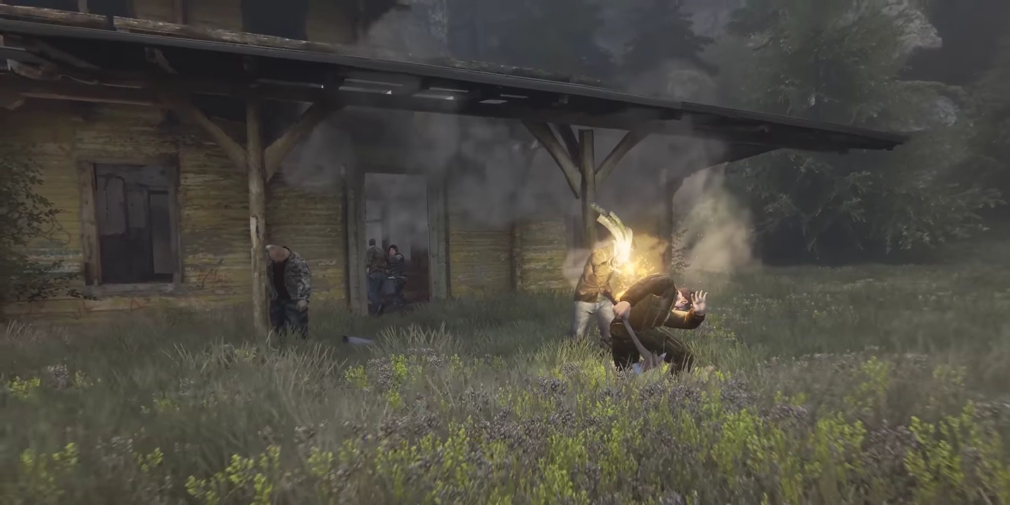 The Vanishing Of Ethan Carter: Members Of Ethans Family Dealing With A House Fire