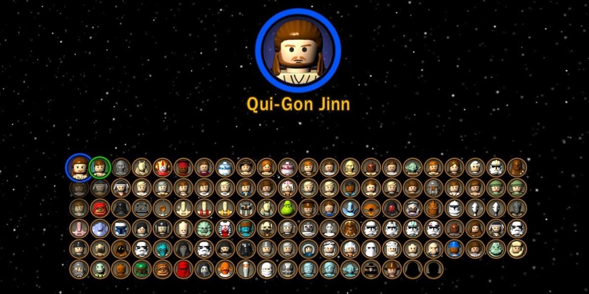 Every character in Lego Star Wars: The Complete Saga.