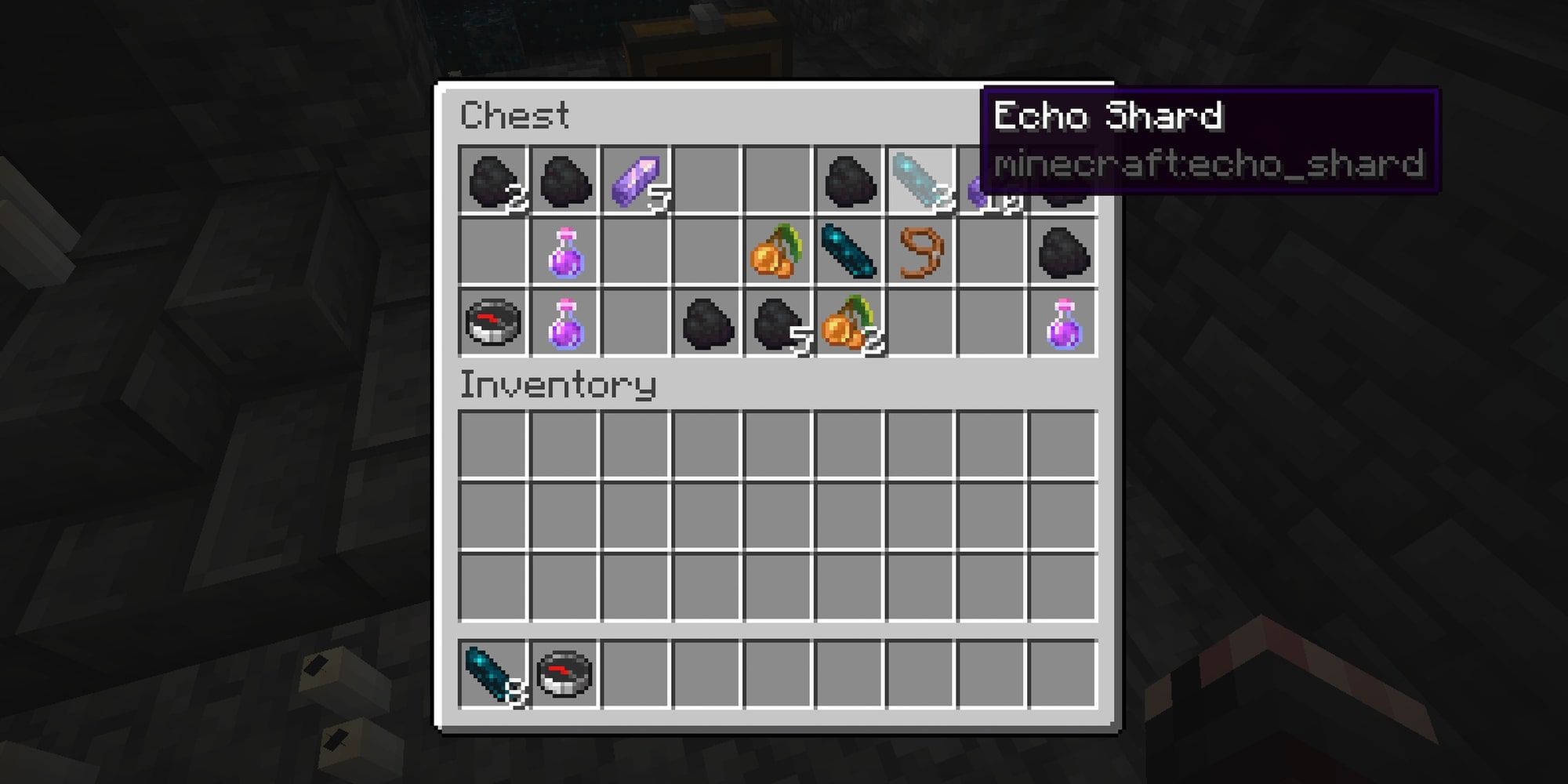 minecraft ancient cities chest loot echo shards