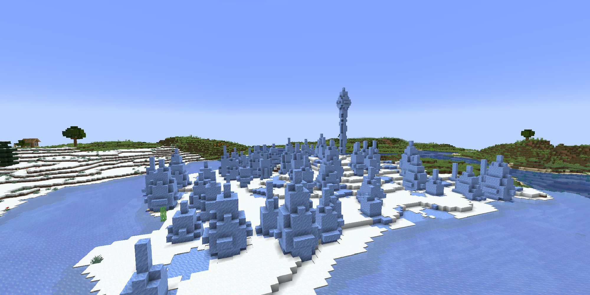 ice spikes biome from above