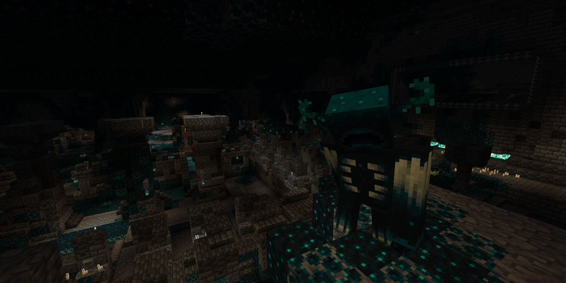 Minecraft Ancient City Warden Underground Deep Dark