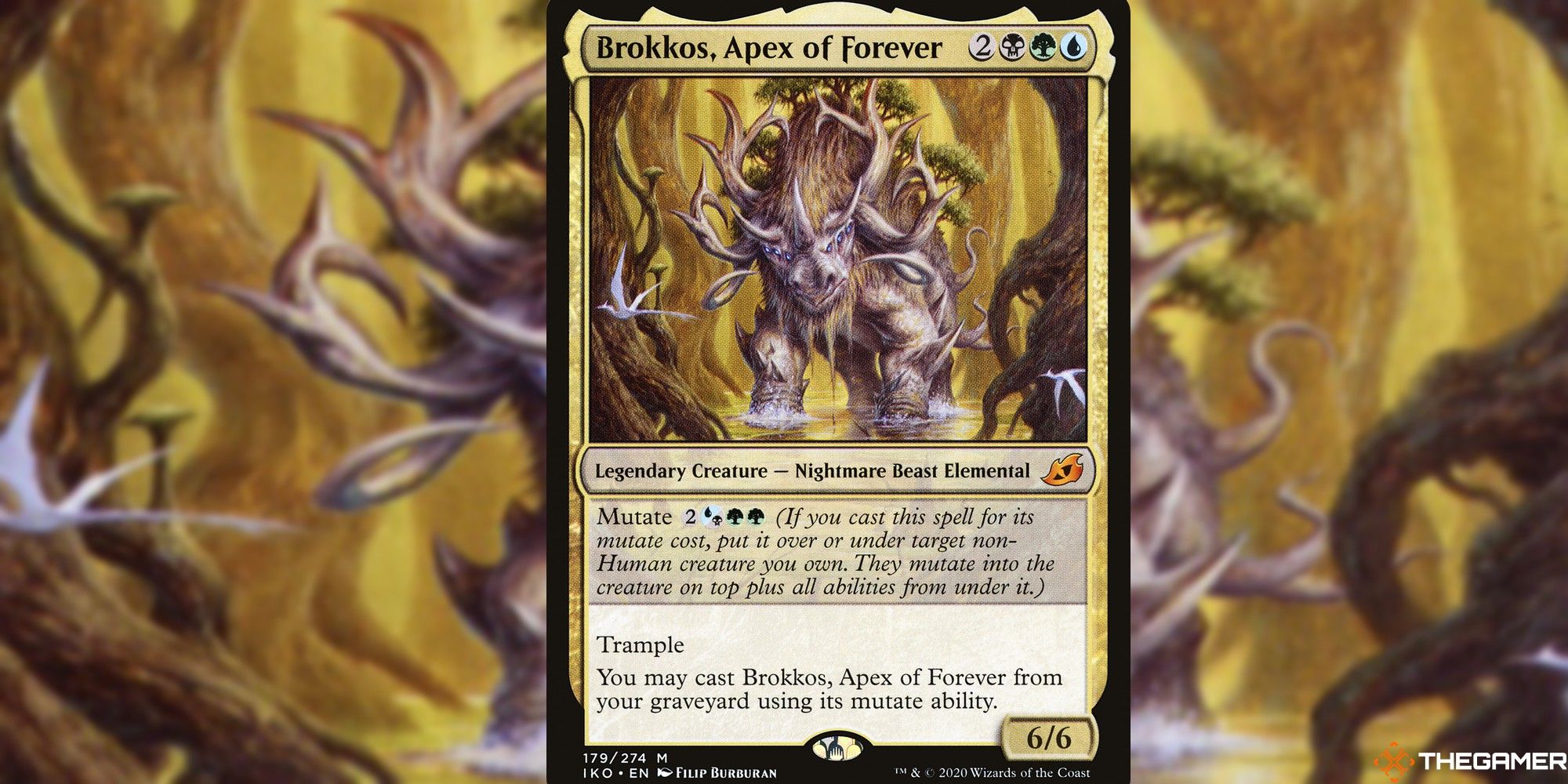 mtg brokkos apex of forever full card and art background