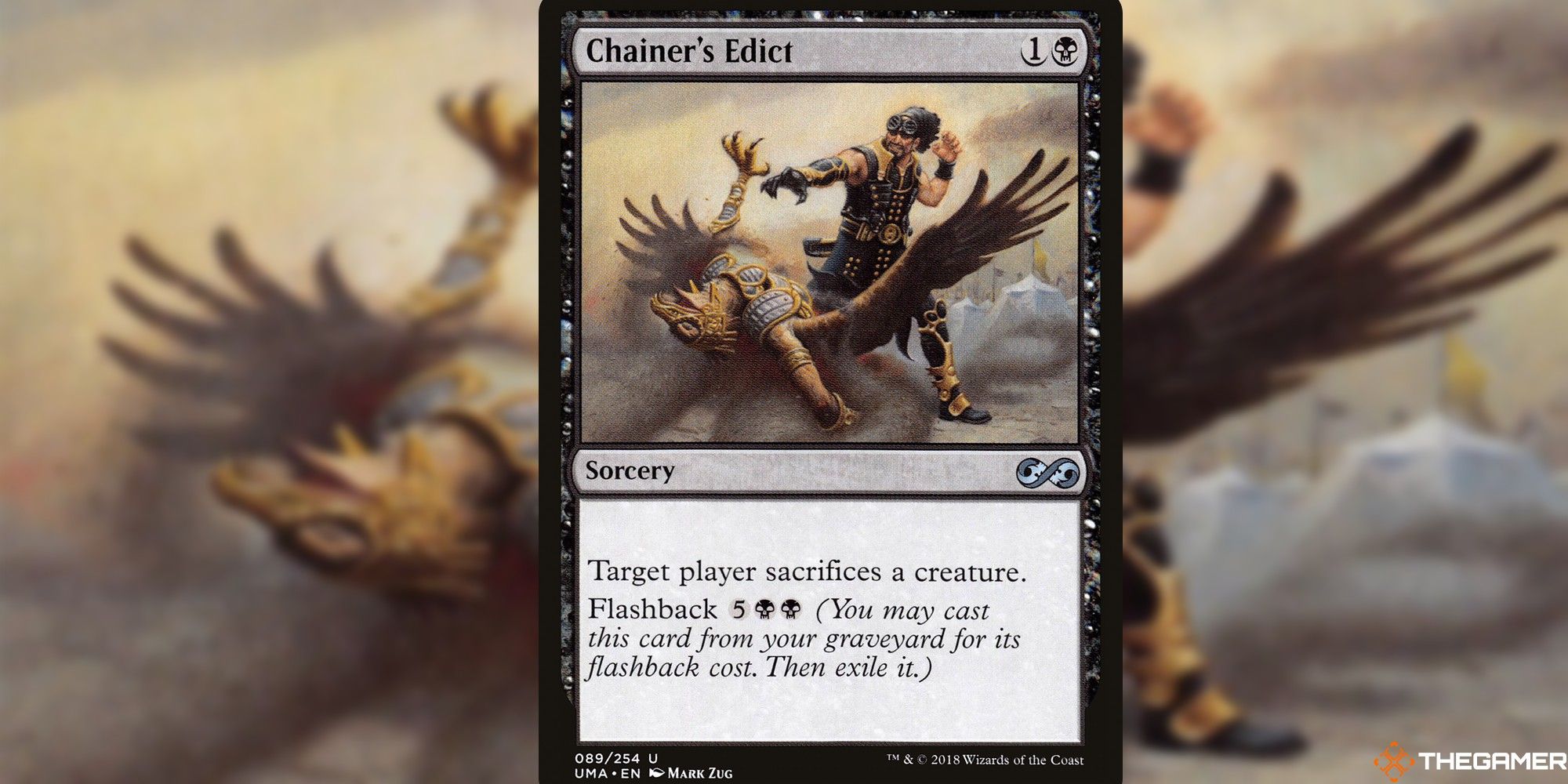 mtg chainers edict full card and art background