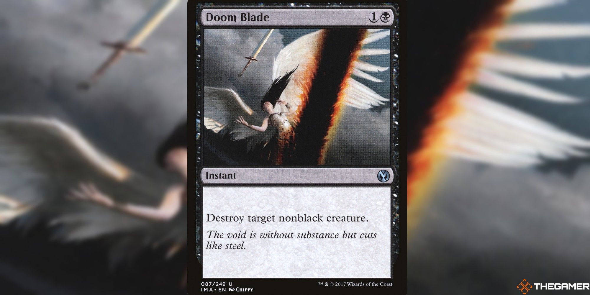 mtg doom blade full card with art background