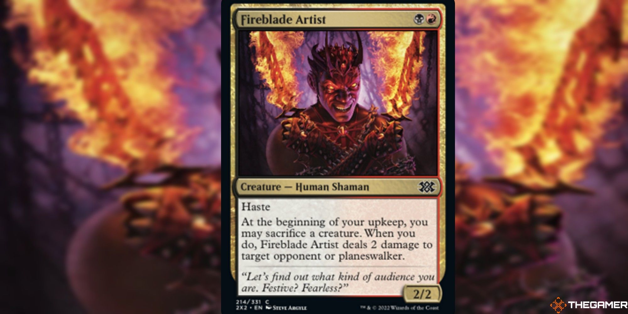 mtg fireblade artist full card and art background