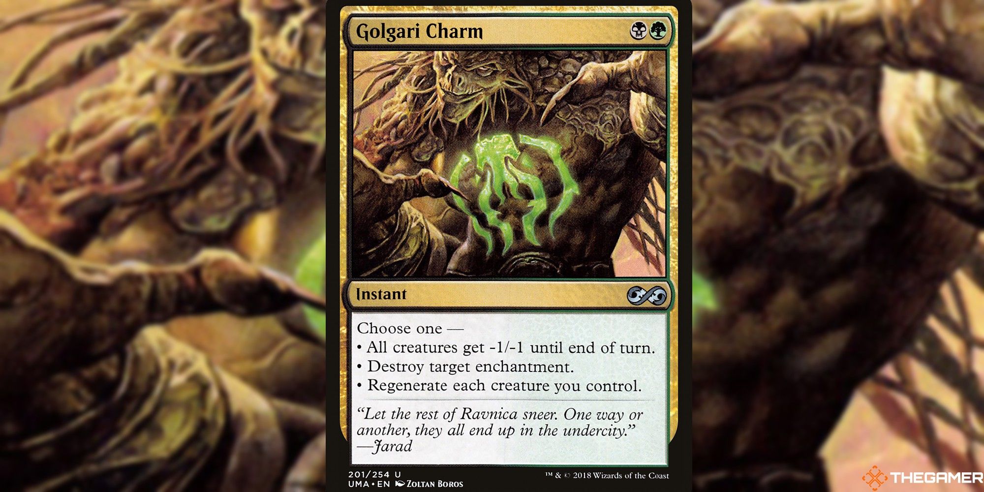 mtg golgari charm full card with ackground