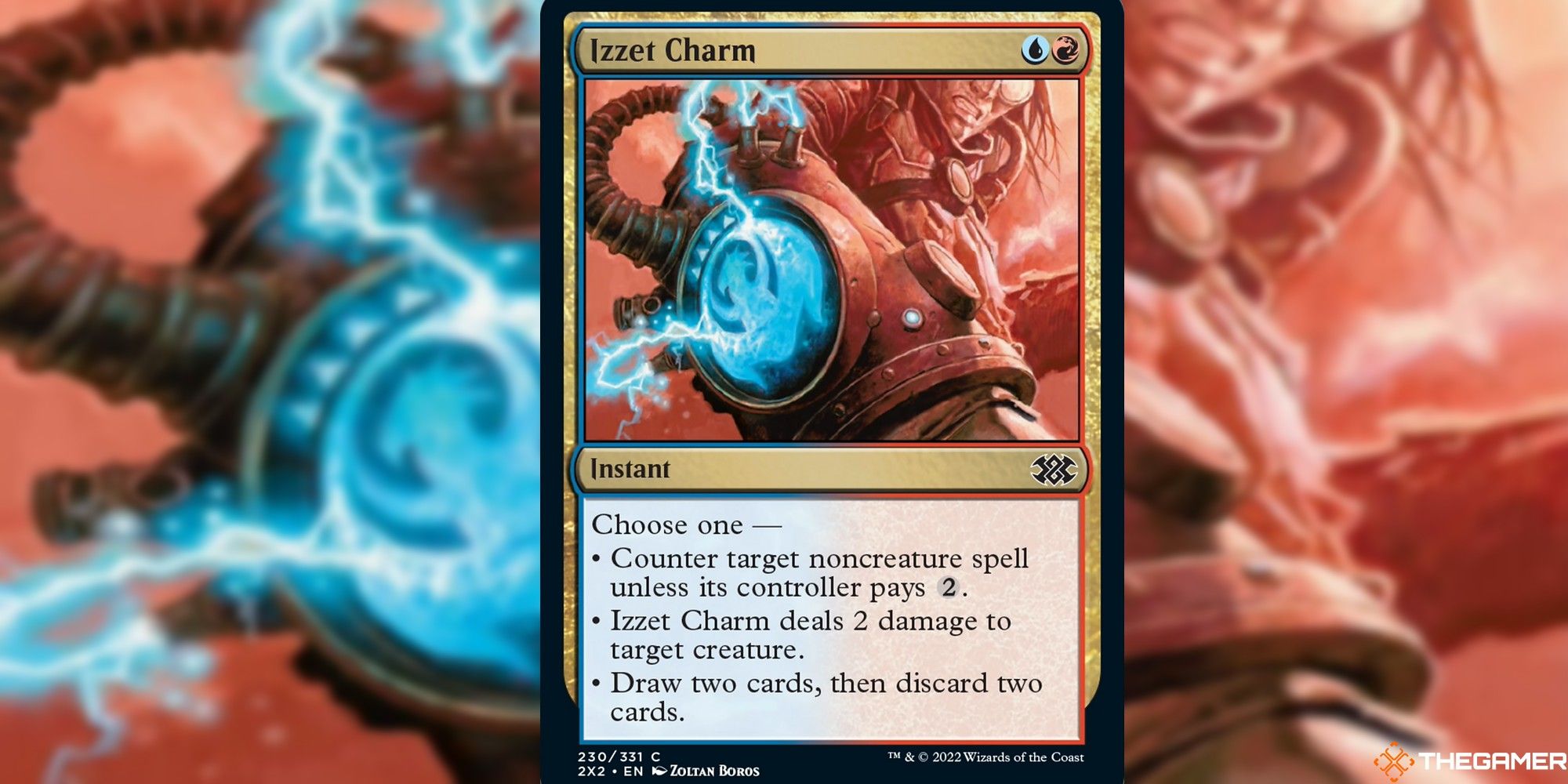 mtg-izzet-charm full card and art background