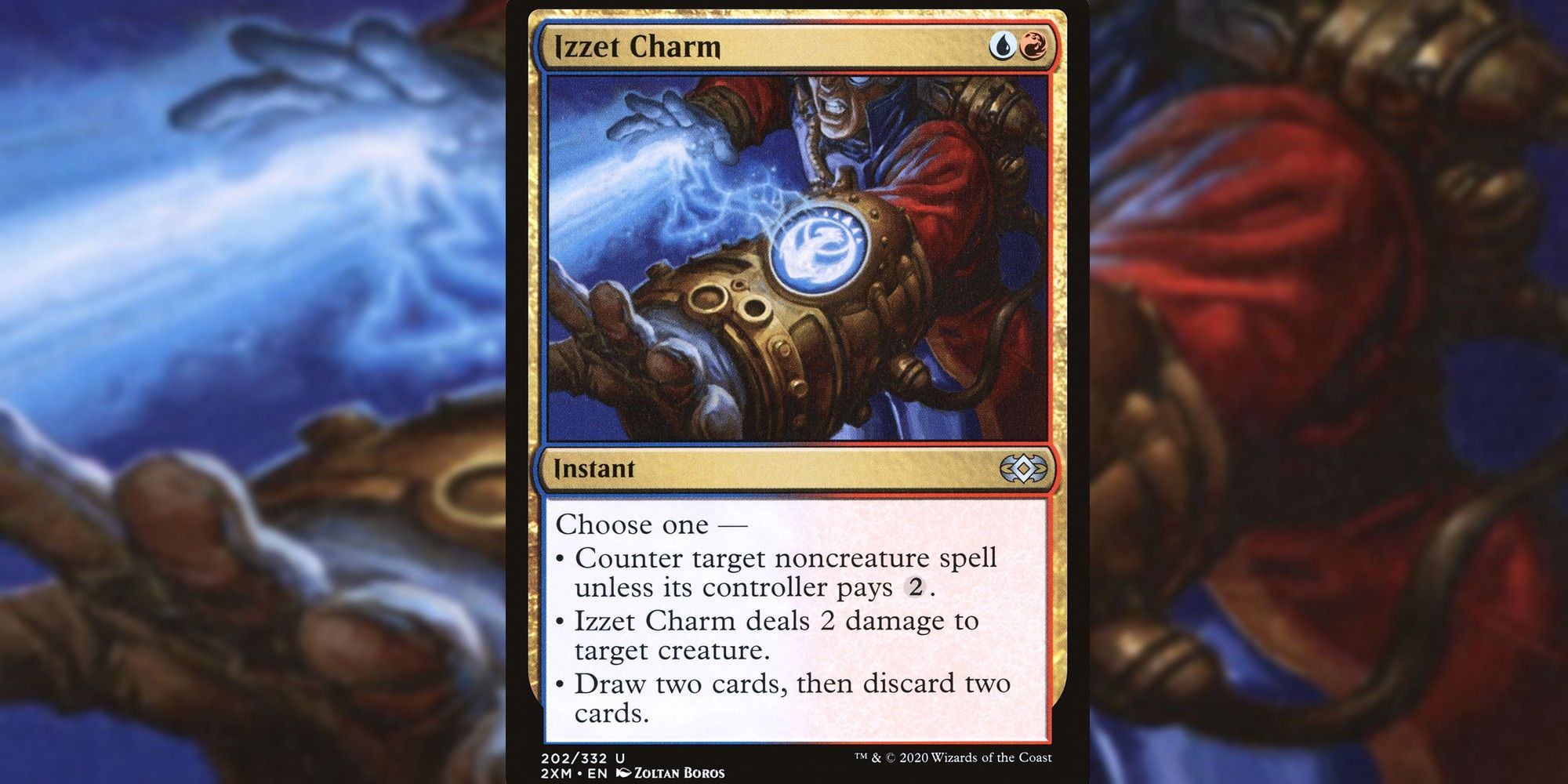 mtg izzet charm full card with art background