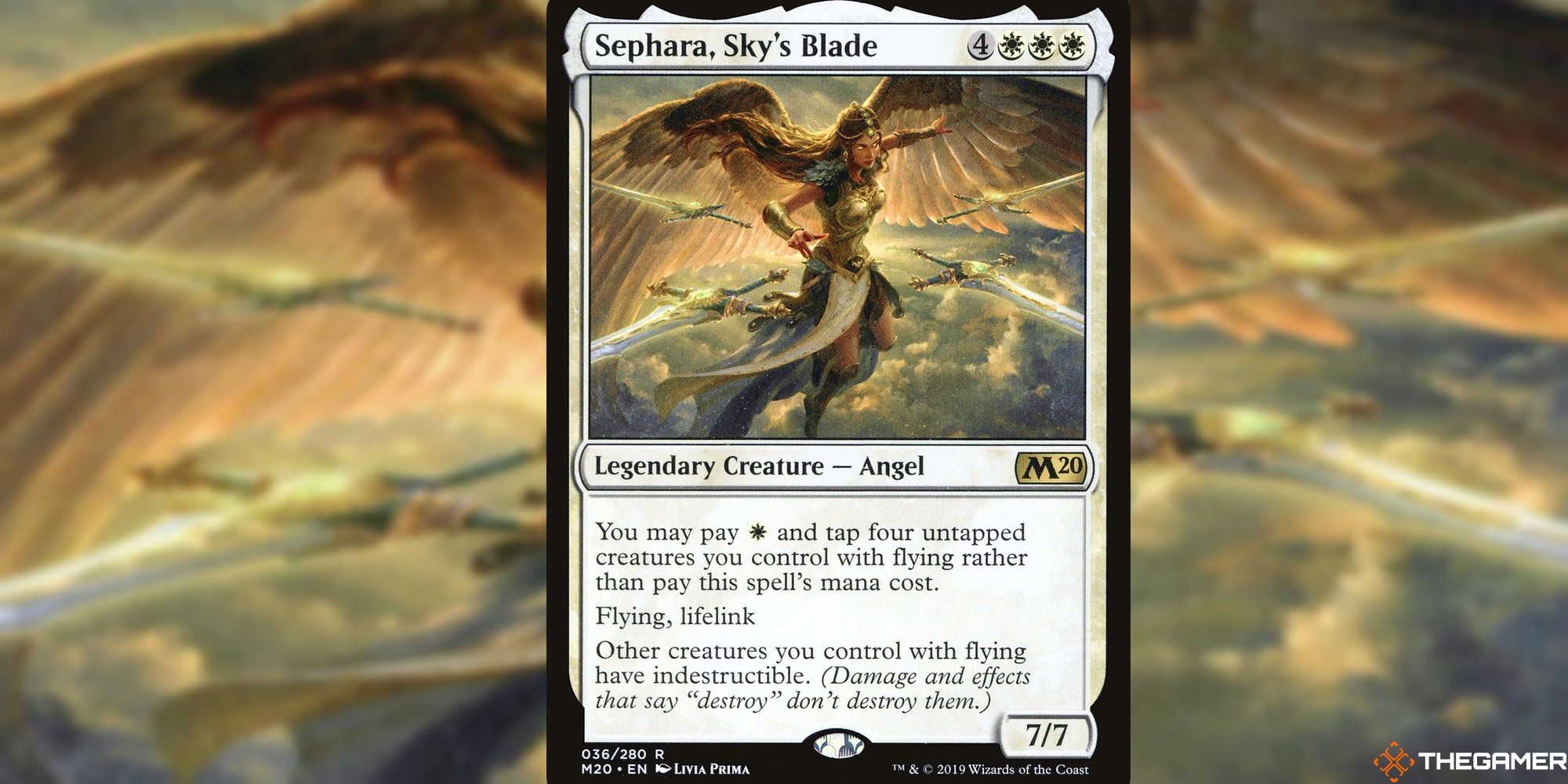 mtg sephara skys blade full card and art background