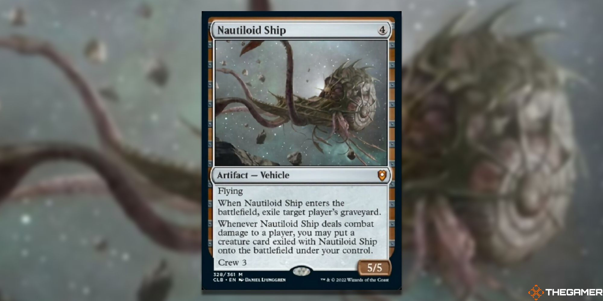 Magic: The Gathering Nautiloid Ship full card with background