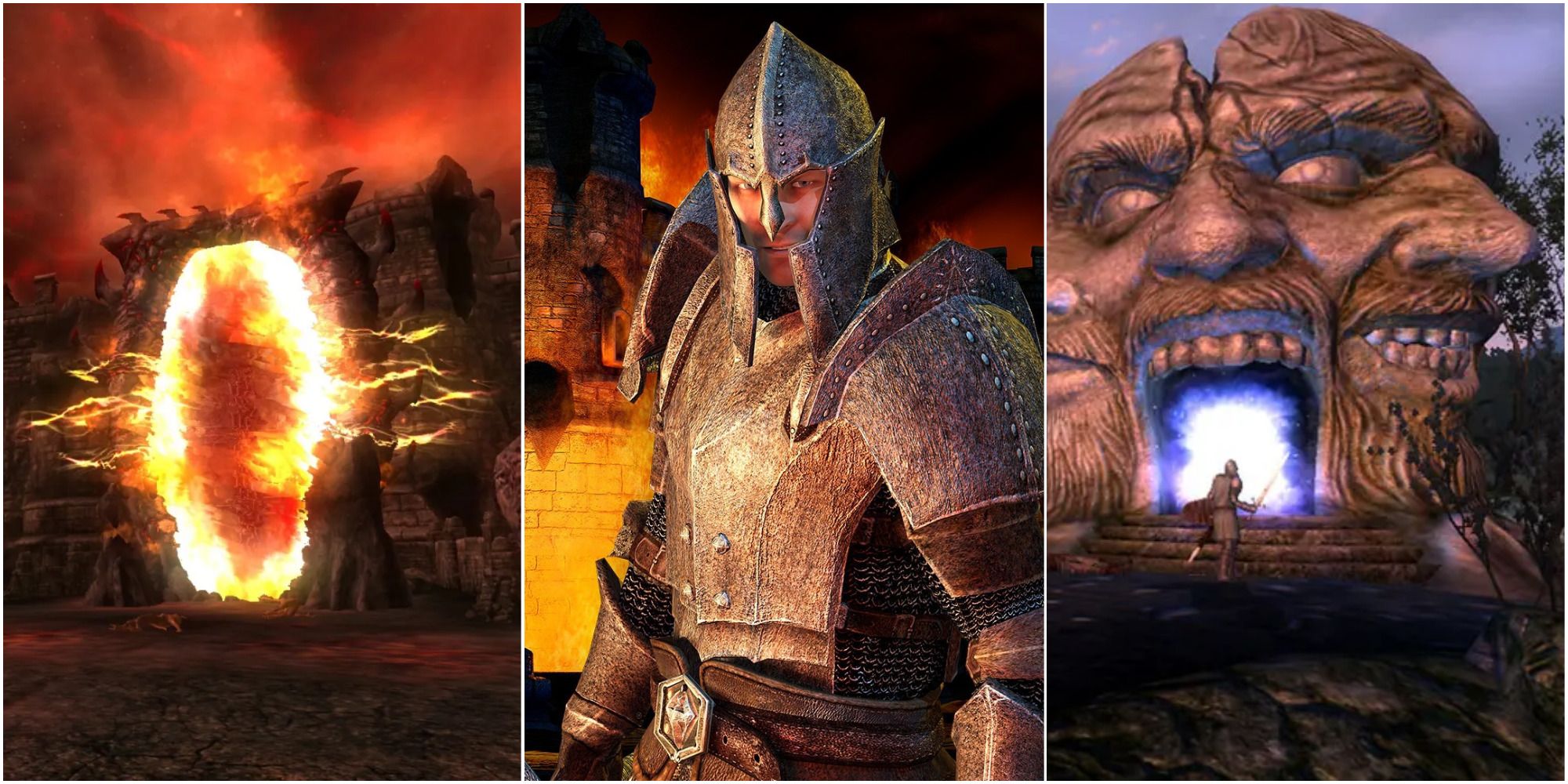 A collage of images from The Elder Scrolls IV: Oblivion
