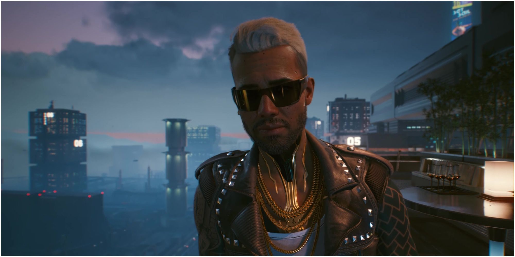 Kerry on the roof cyberpunk 2077