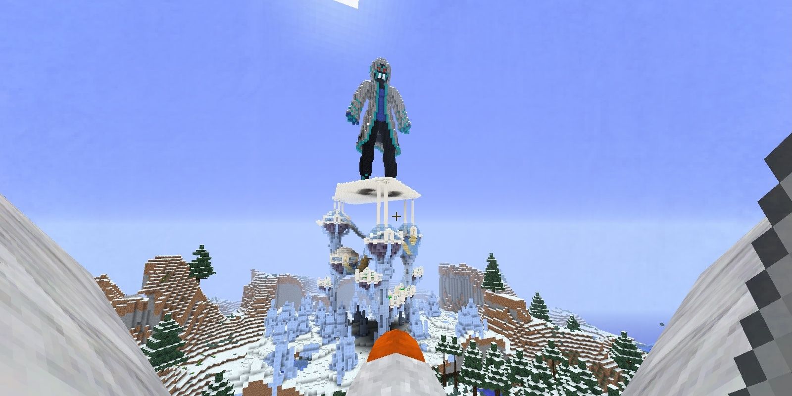 Rlcraft Arctic Icy Biome Shivaxi Monument While Riding Raiko