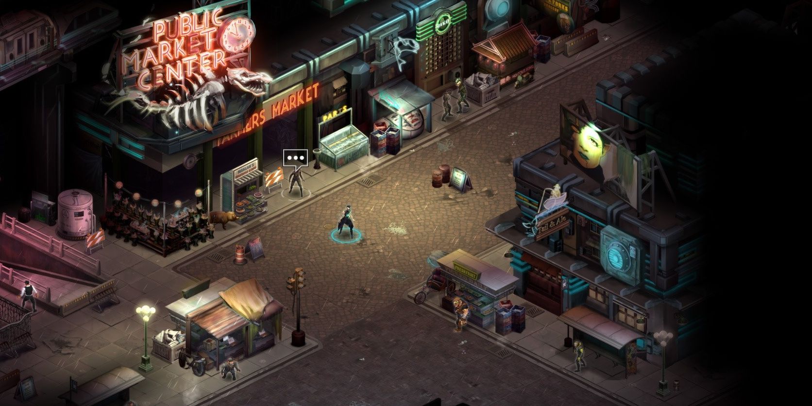 A screenshot showing gameplay in the Shadowrun Trilogy