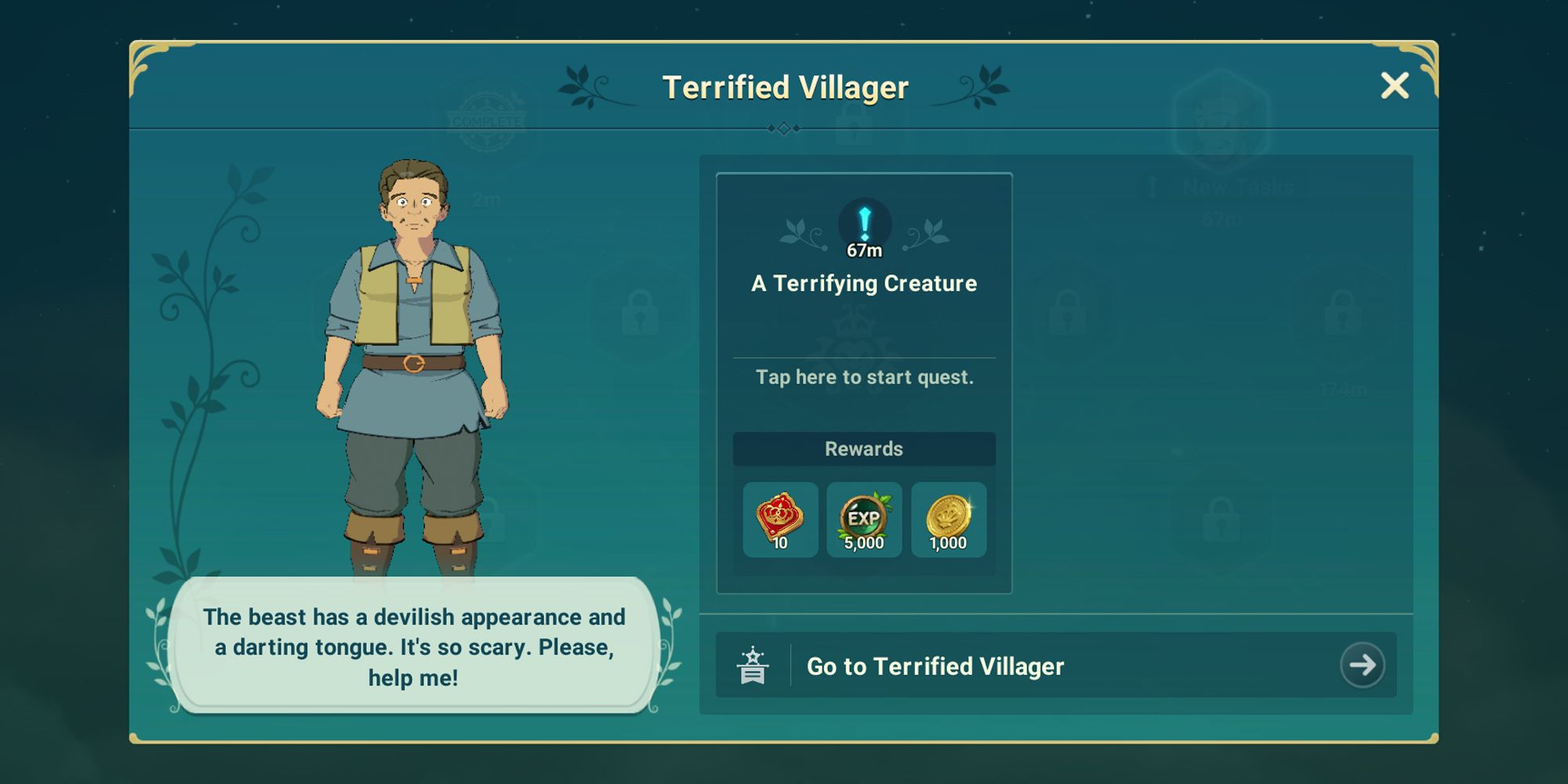 Ni No Kuni Cross Worlds accepting a reputation side quest.