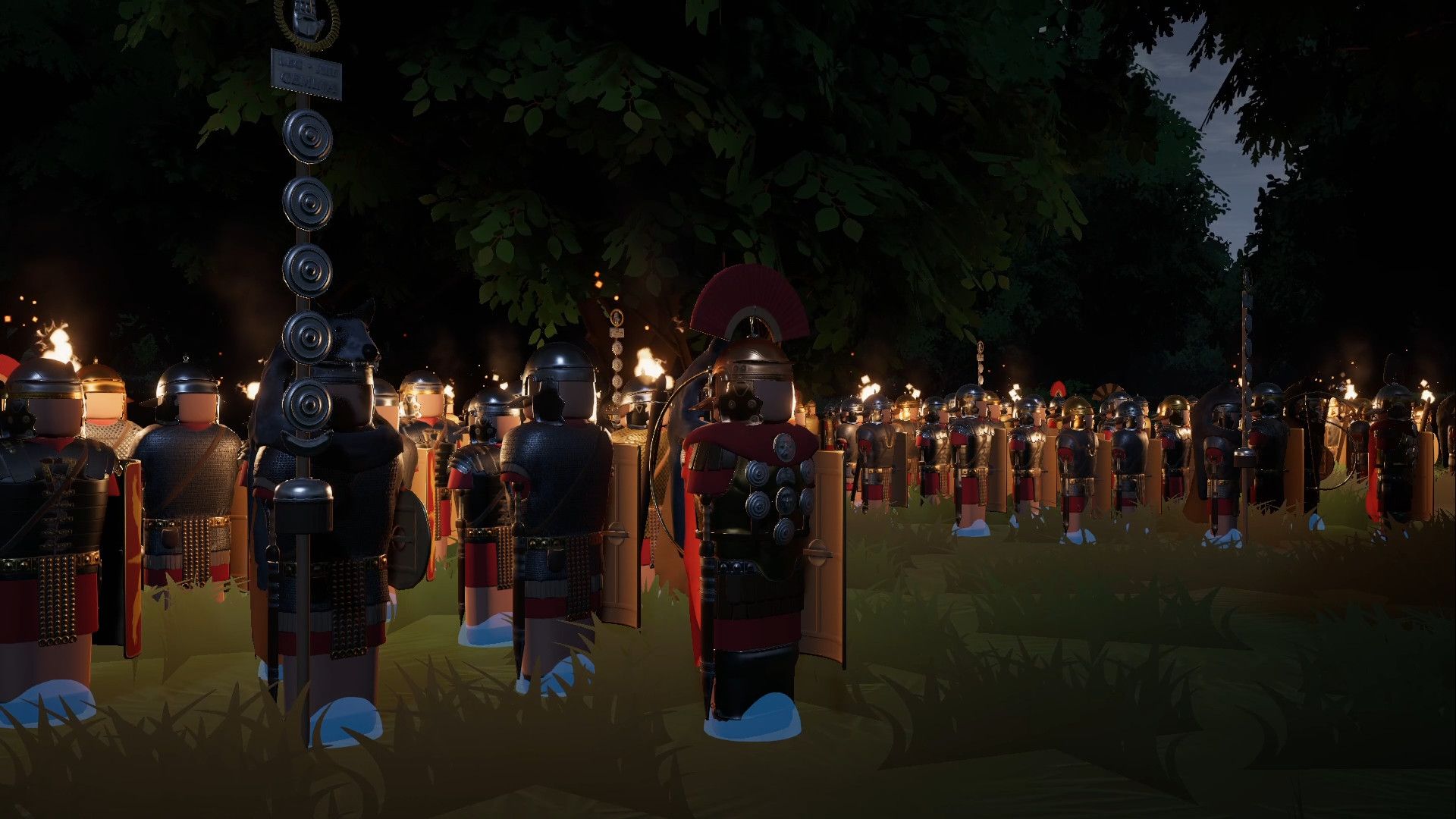 Warlord Britannia Legion waiting to ambush at night