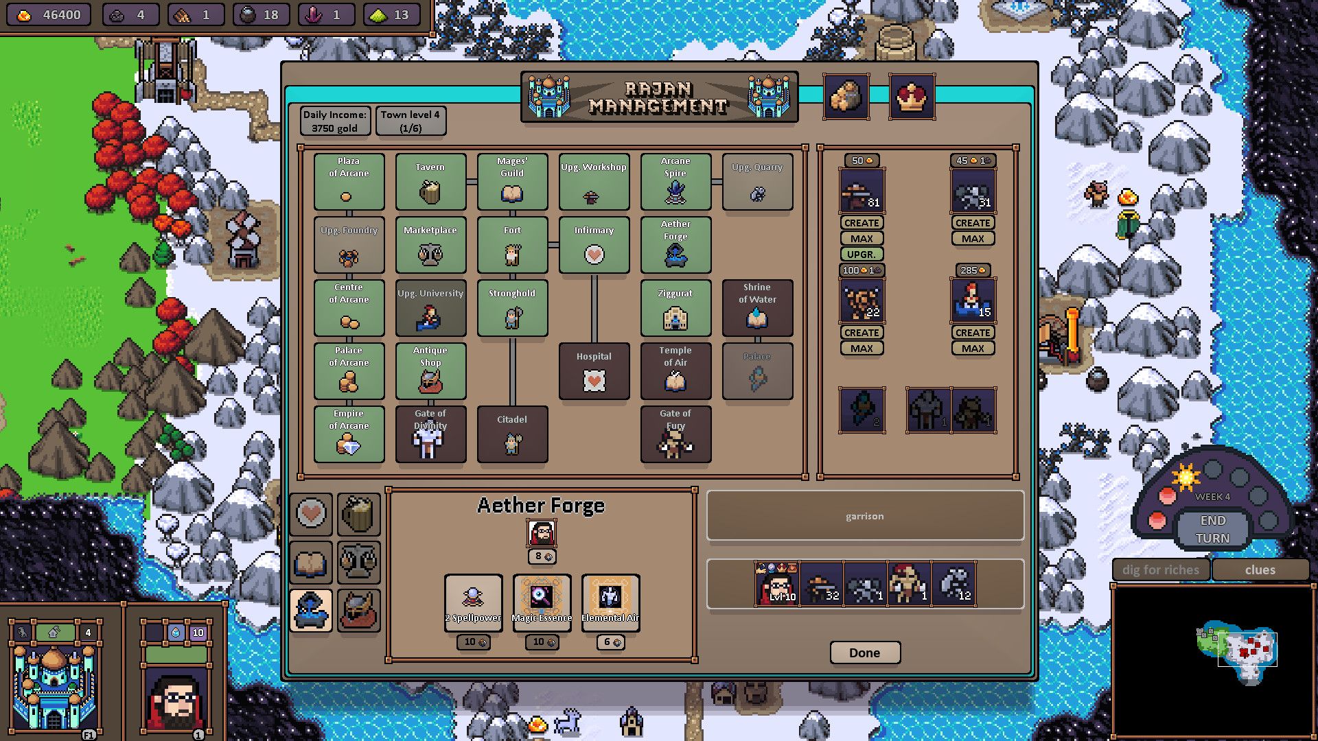 Hero's Hour Town builder screen 