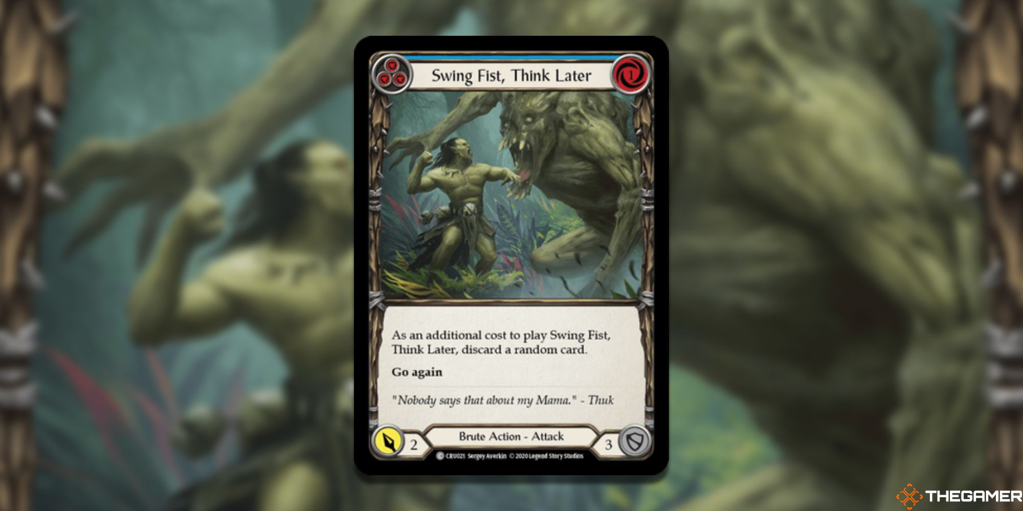 Swing Fist, Think Later Card For Flesh And Blood