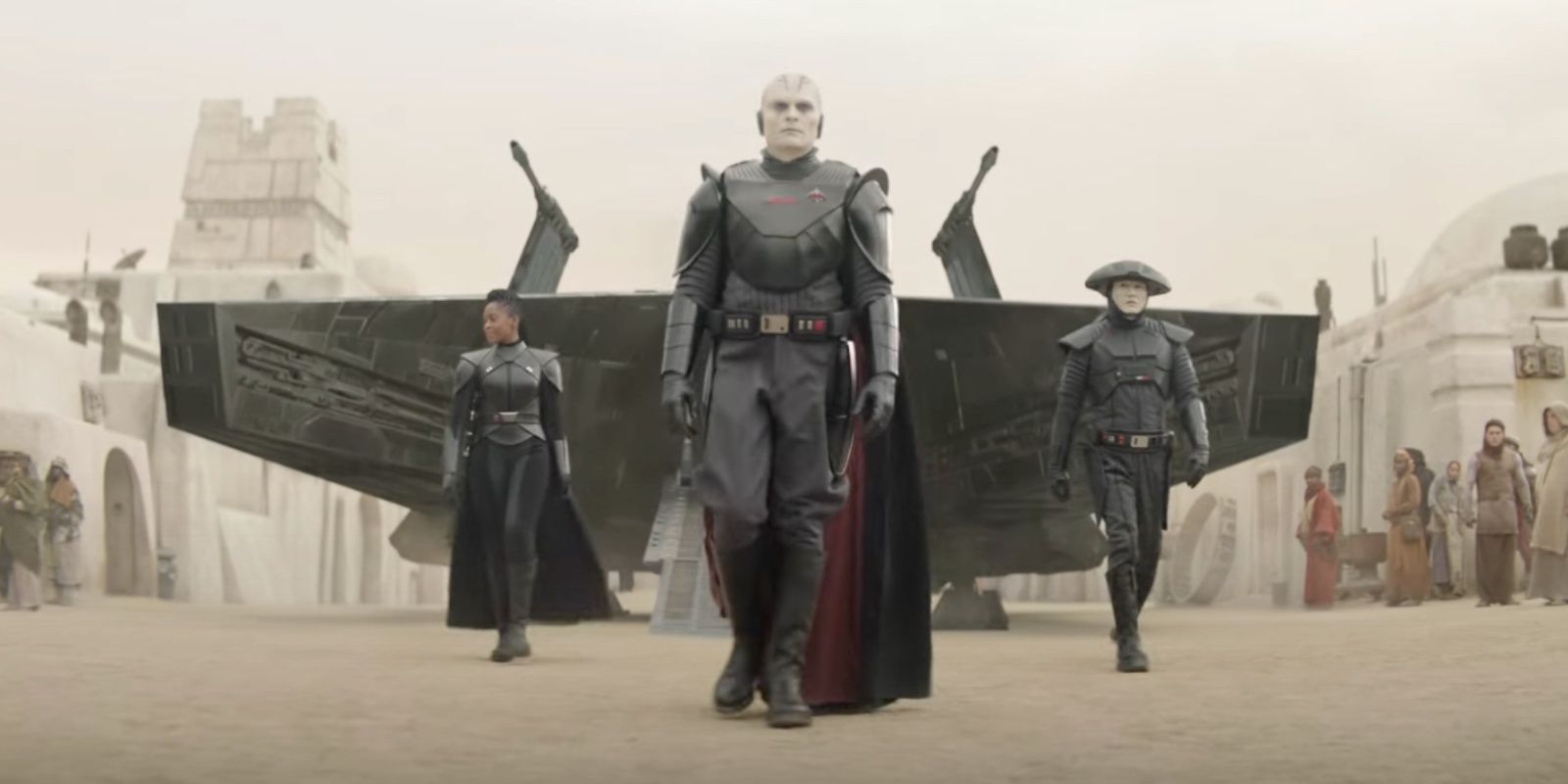 A still image showing the Inquisitors in Episode 1 of Obi-Wan Kenobi