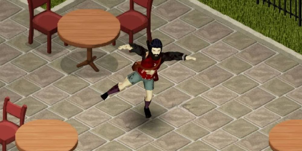 Project Zomboid True Actions showing a character during a dancing animation