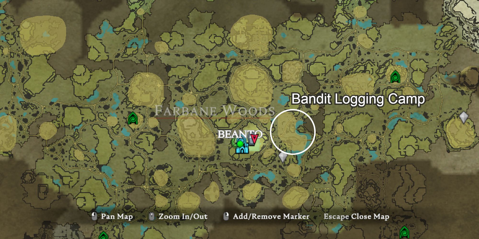 bandit logging camp location on map