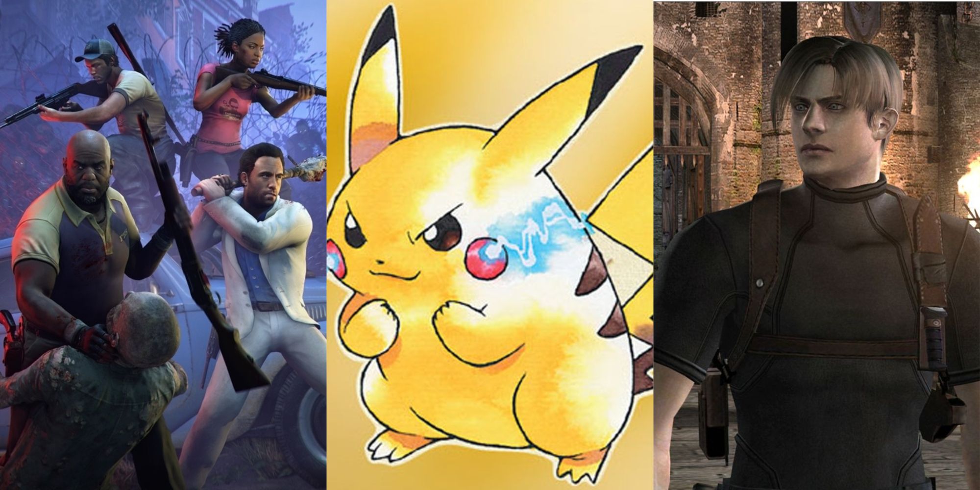 Adaptive Difficulty Featured - Left 4 Dead 2, Pokemon Yellow, Resident Evil 4